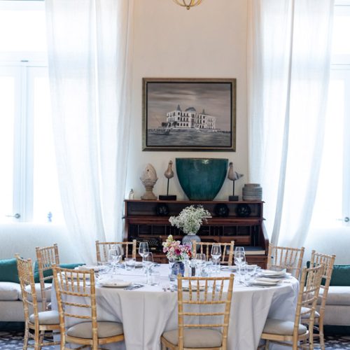 Elegant dining setup in heritage venue hosting EO Regional Leadership Academy networking event